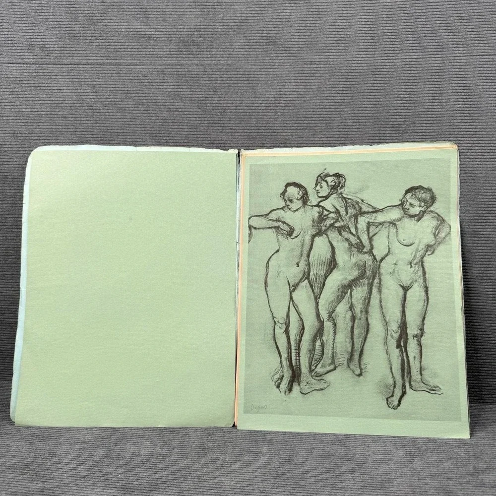 Vintage‎ Edgar Degas Nude Studies Art Portfolio Sketches Drawings Collection